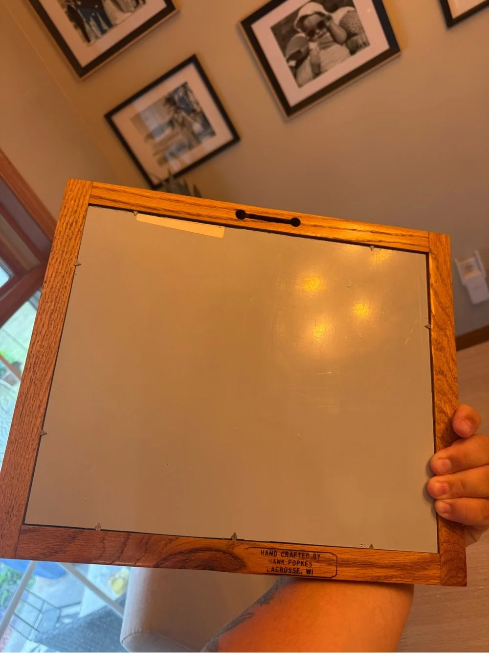 Vintage handmade wooden (solid) loon mirror wall decor